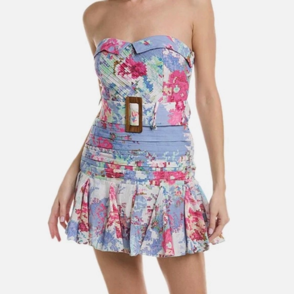 Hemant & Nandita Multicolor Strapless Dress